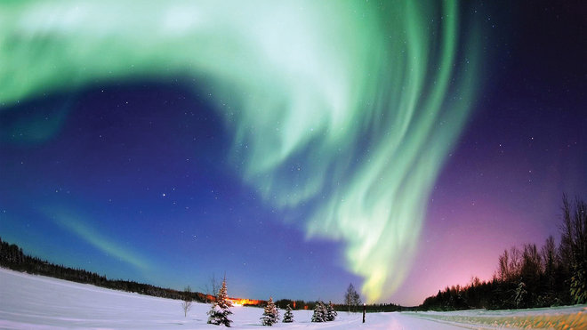 The ultimate show by the Northern Lights in Lapland, Finland.
