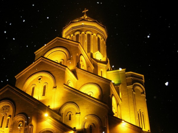 Holy Trinity Cathedral Tsminda Sameba in Tbilisi, Georgia.