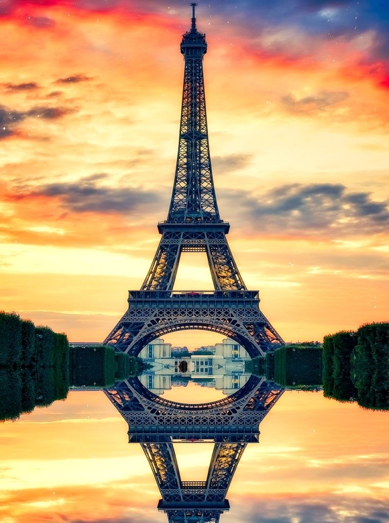 Paris Eiffel Tower Sunset
