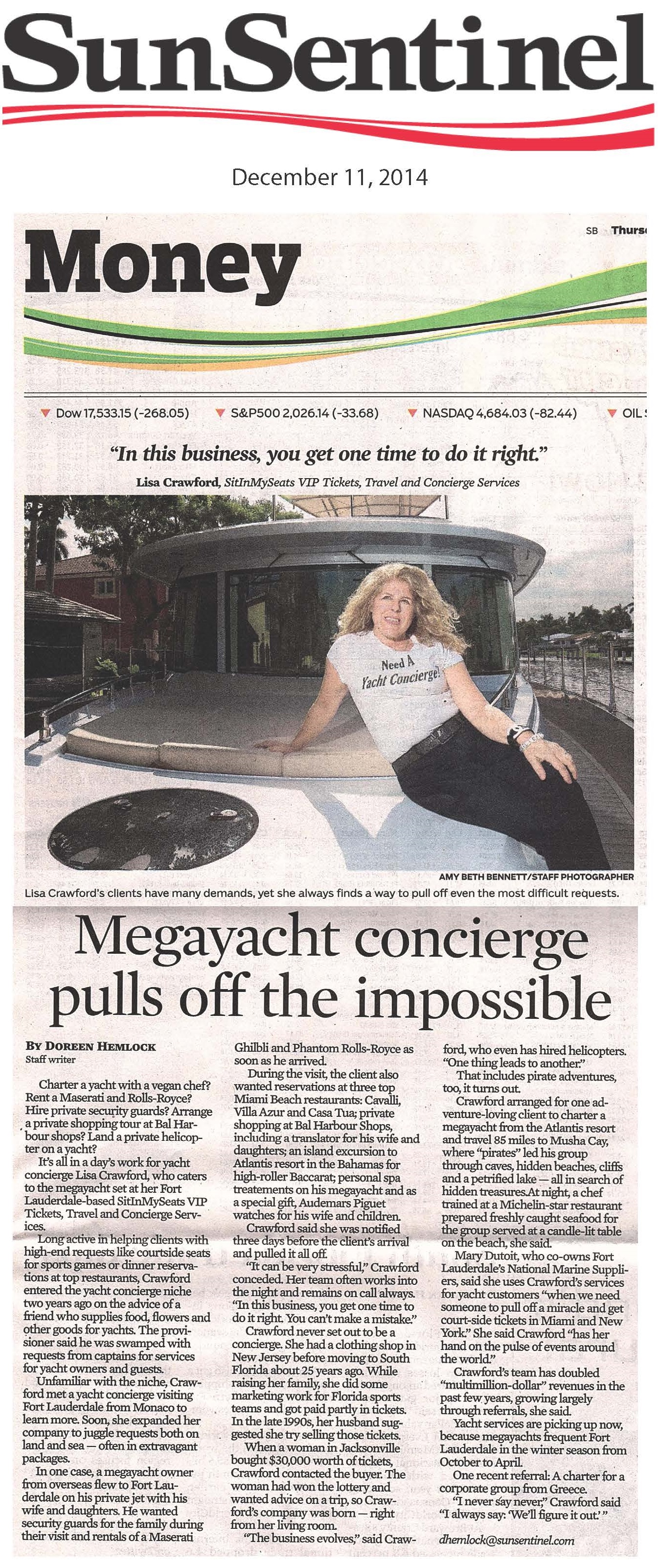 Megayacht concierge pulls off the impossible 2 SIMS_SunSentinel_Dec11,2014 Megayacht Concierge