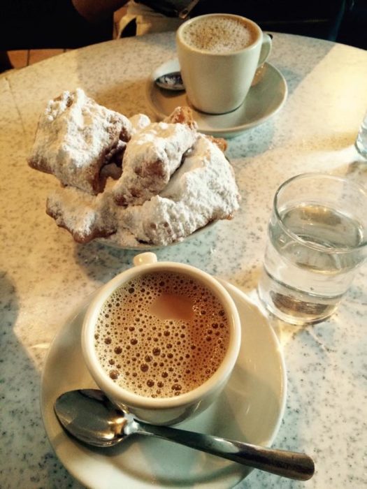 Travel Tuesday with Taylor to New Orleans, Louisiana 3 Enjoying delicious beignets!