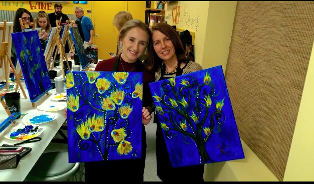 Clearly, my mom has more artistic skills than I do. We made peacock trees and drank Kung Fu Girl Riesling at Painting with a Twist in Glen Rock, NJ.