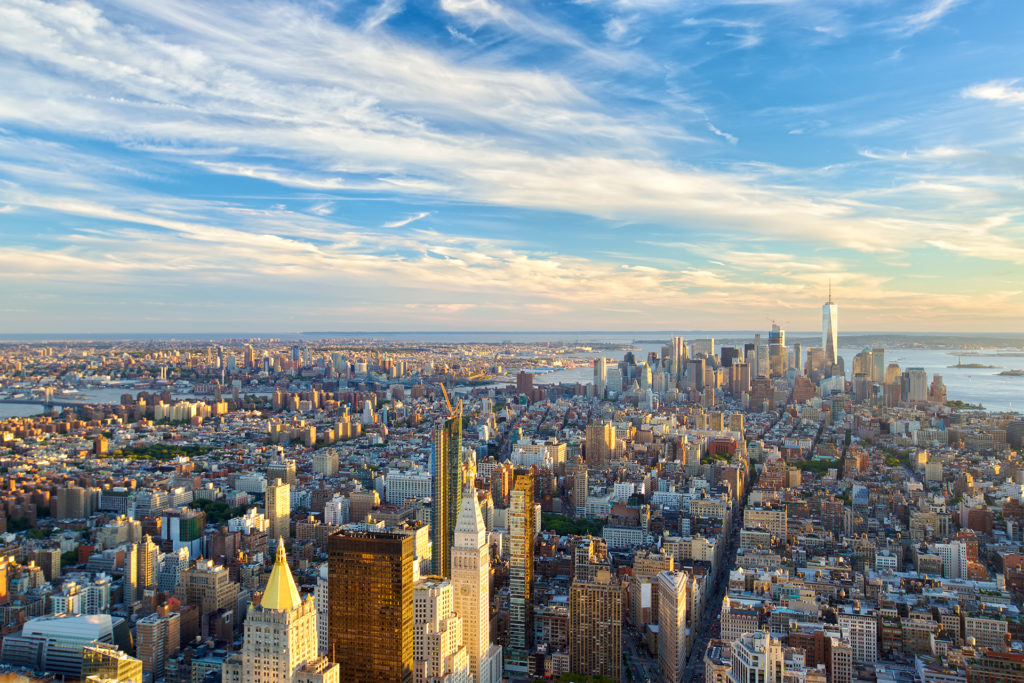 Aerial view of New York City