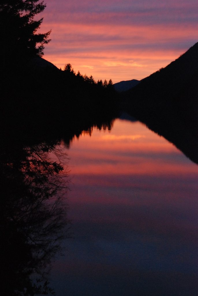Sunset on Lake Crescent Washington